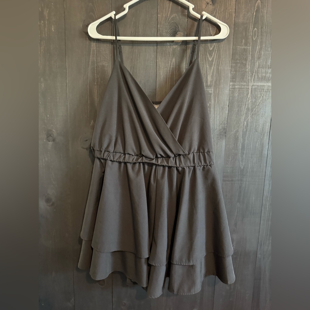 SHEIN Ruched Tiered Mini Dress for Wedding Guest - Picture 1 of 3